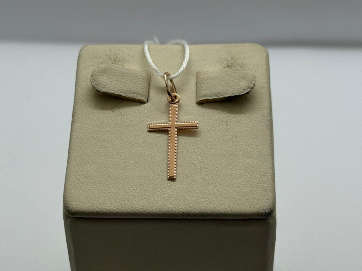 ПОДКБК585 ПОДВЕСКА КРЕСТ БЕЗ КАМНЯ (Au 585)