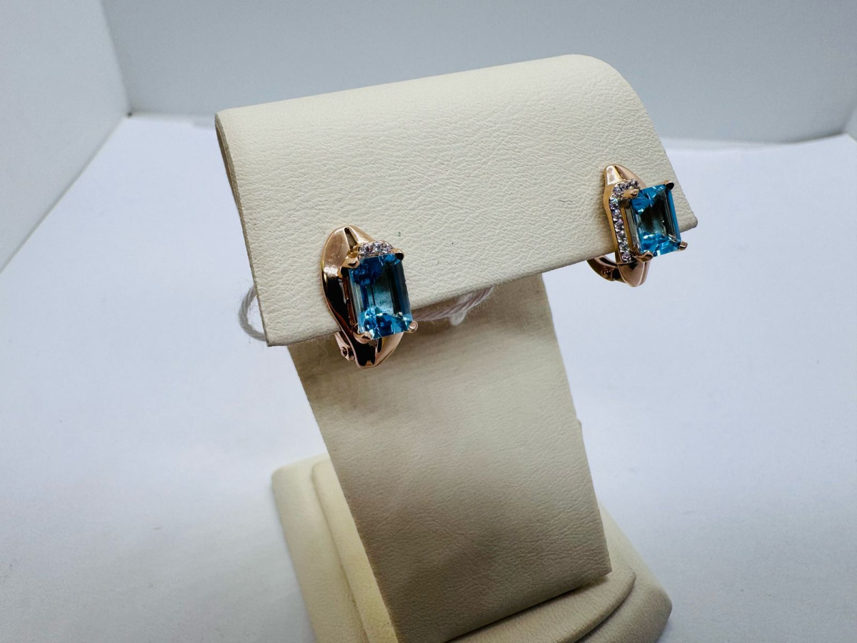 СЕРЬГИ С КАМНЯМИ (Au 585)