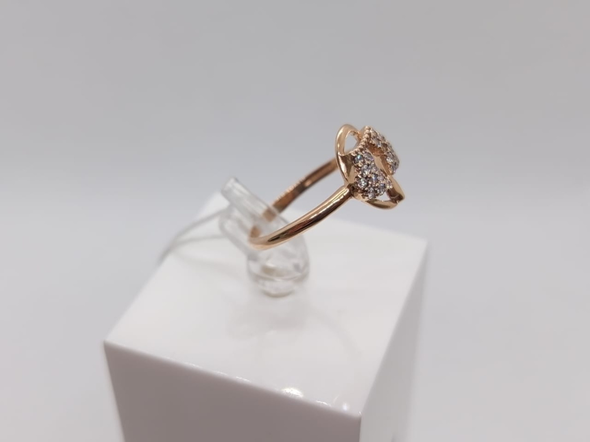 КОЛЬЦО С КАМНЯМИ (Au 585)