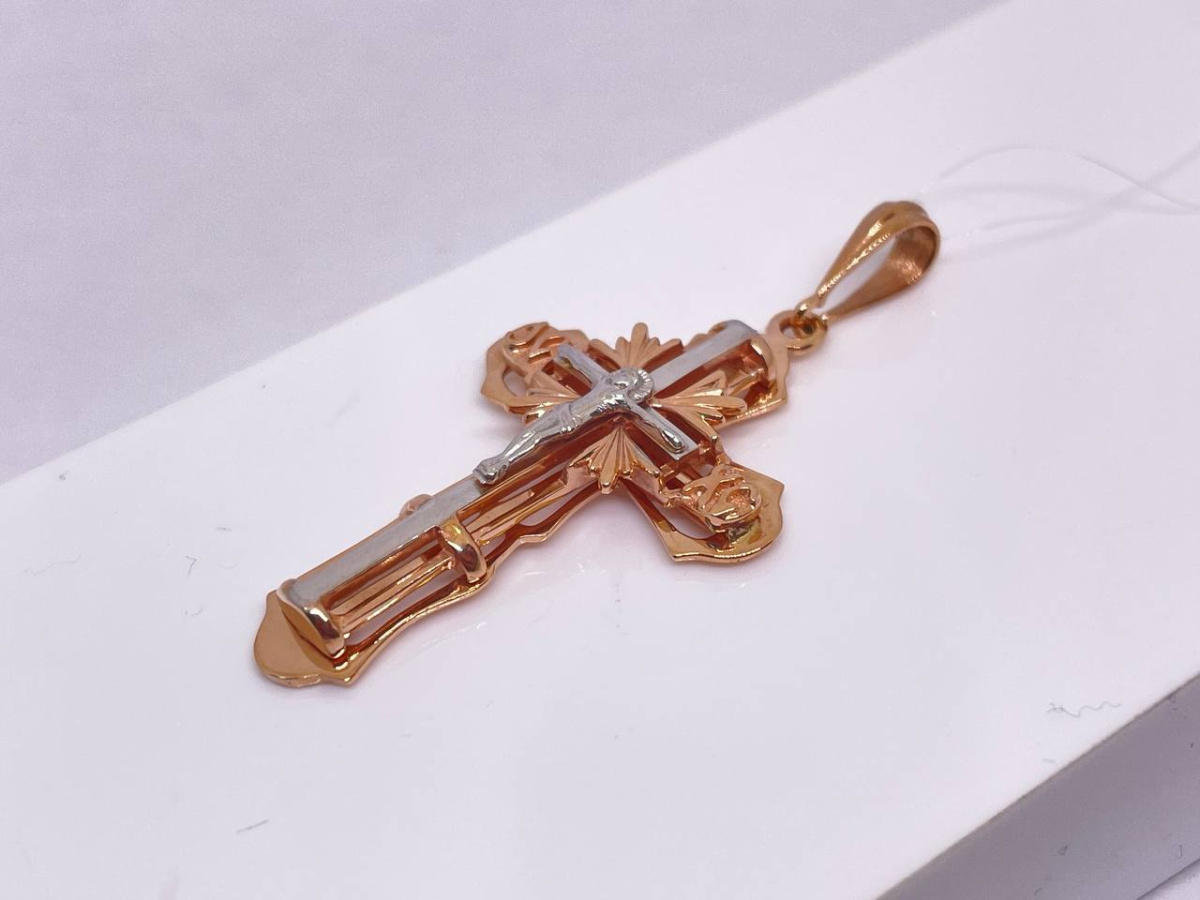 ПОДВЕСКА КРЕСТ без камня (Au 585)