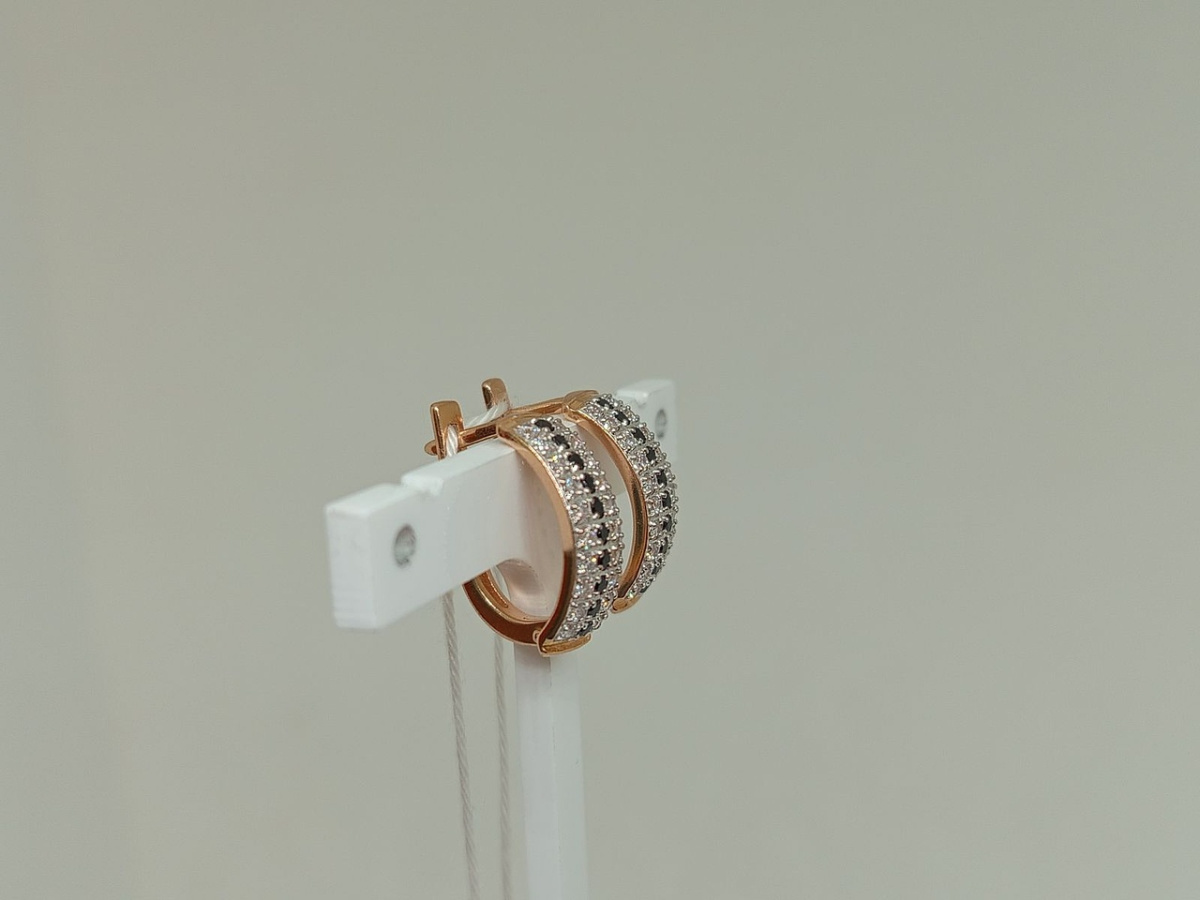 СКМИ585 СЕРЬГИ С КАМНЯМИ (Au 585)