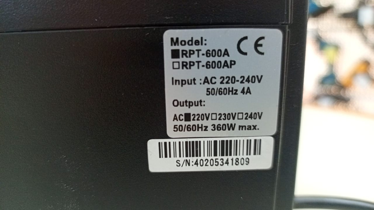 Источник бесперебойного питания Powercom RPT-600A EURO