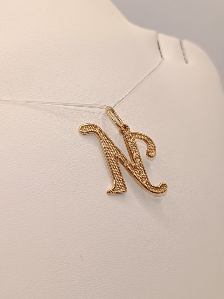 ПОДВЕСКА БУКВА И с камнями (Au 585)