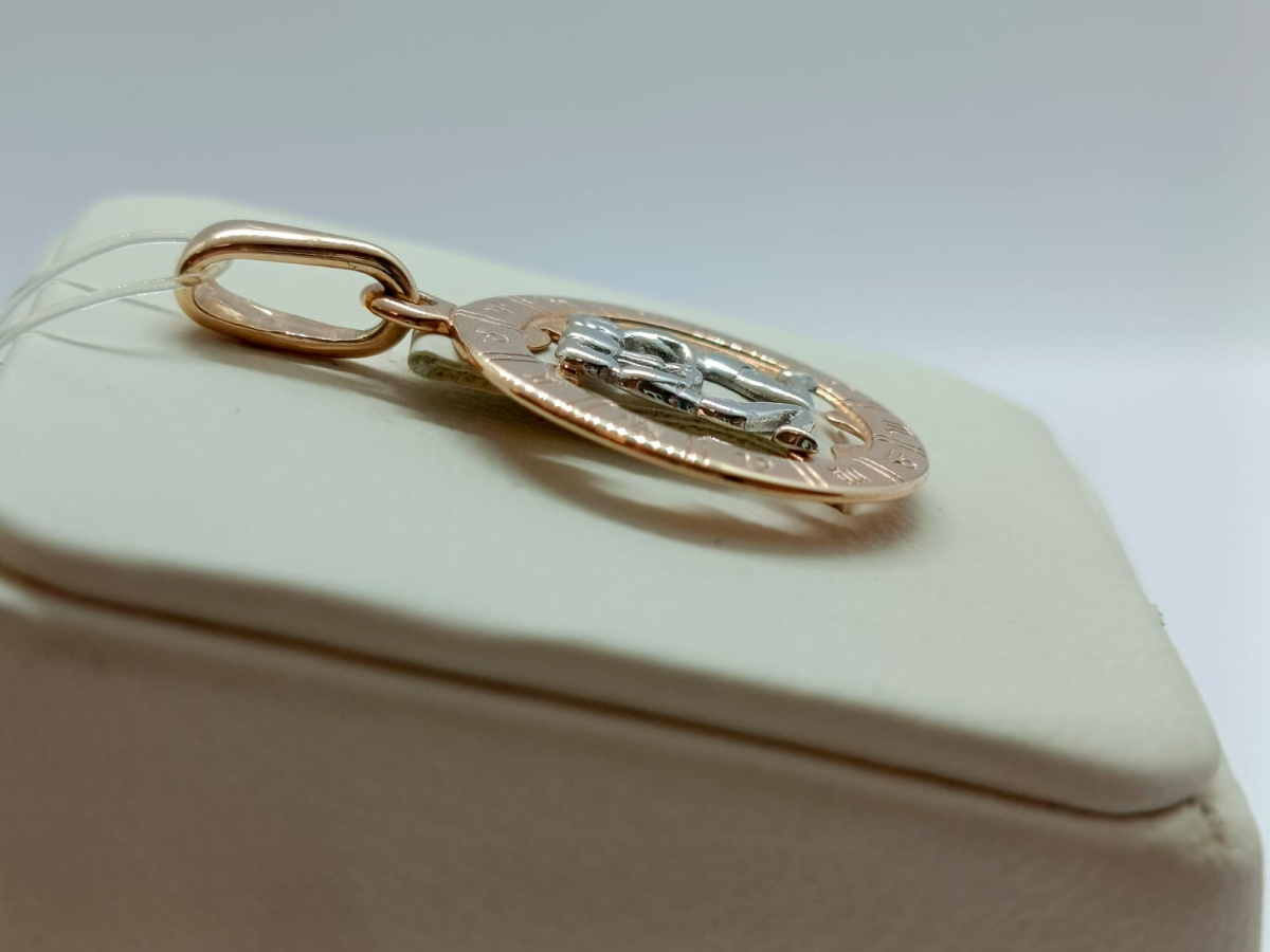 5227/близнецы ПОДВЕСКА ЗНАК ЗОДИАКА БЛИЗНЕЦЫ (Au 585)