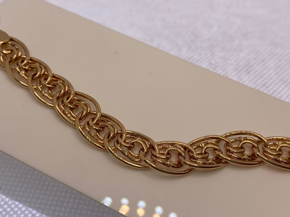 БРАСЛЕТ ПУСТОТЕЛЫЙ Нона бисмарк (Au 585)