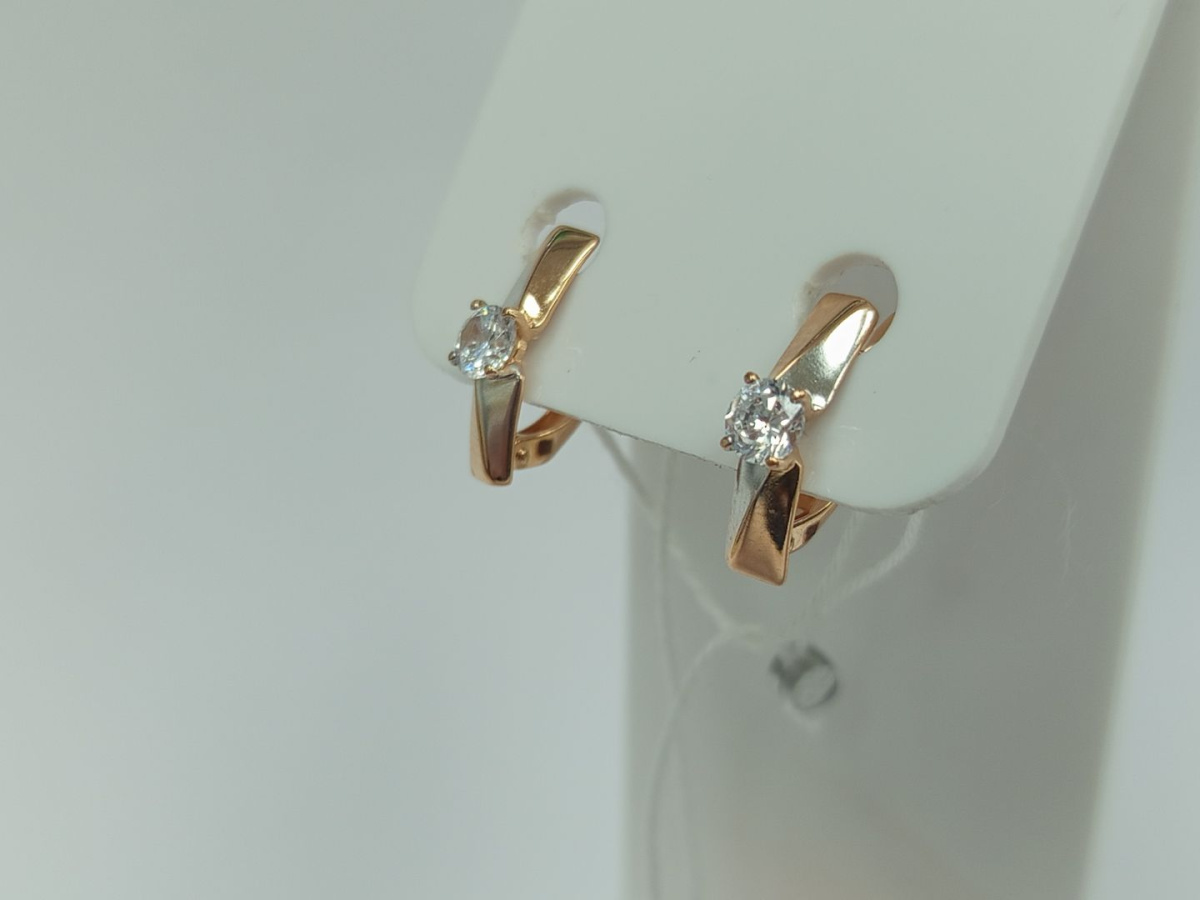 СЕРЬГИ С КАМНЕМ (Au 585)