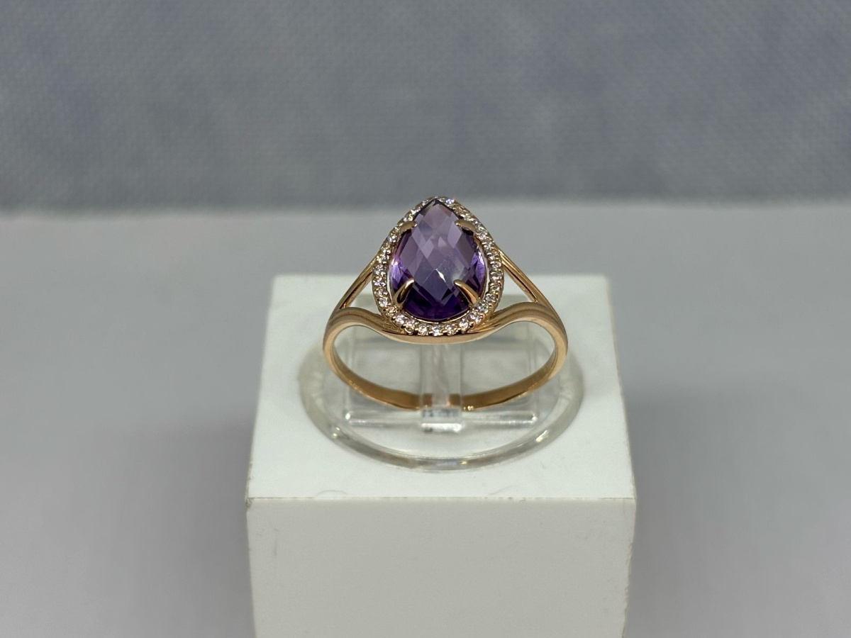 КОЛЬЦО С КАМНЯМИ (Au 585)