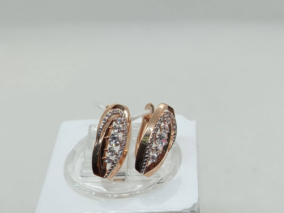 СКМИ585 СЕРЬГИ С КАМНЯМИ (Au 585)