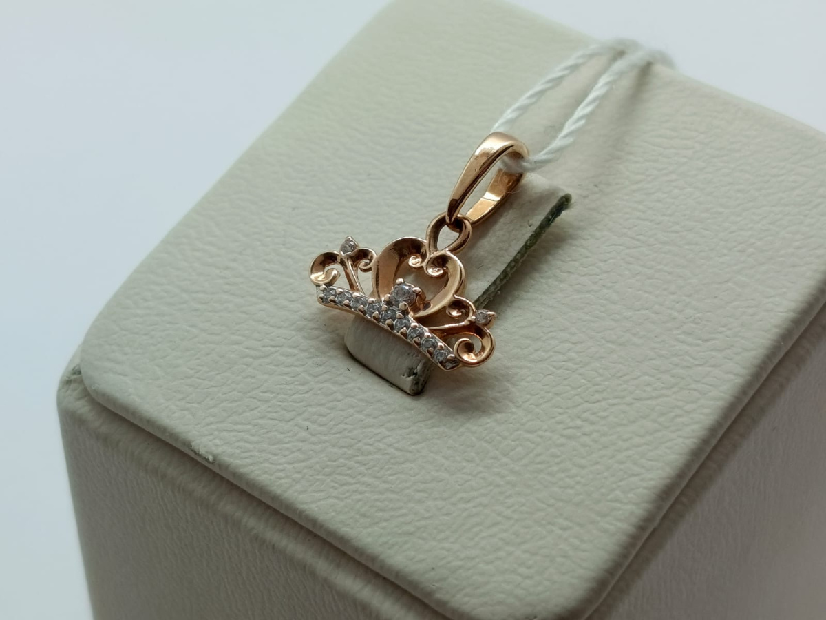 ПОДКМИ585 ПОДВЕСКА С КАМНЯМИ (Au 585)