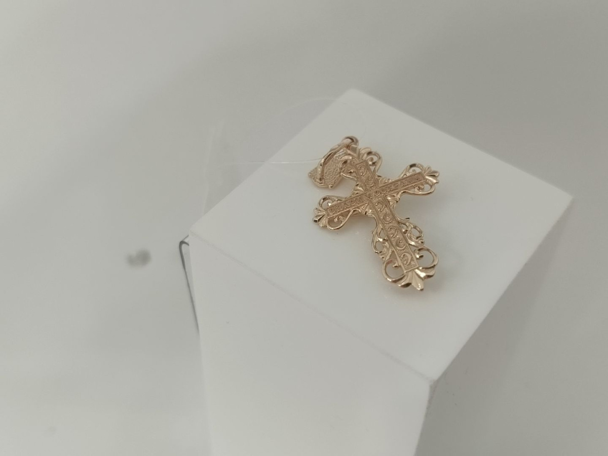 ПОДВЕСКА КРЕСТ без камня (Au 585)