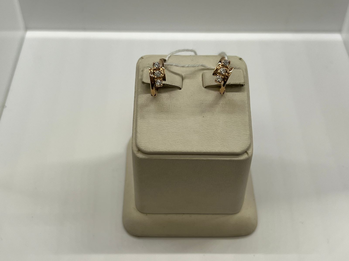 СКМИ585 СЕРЬГИ С КАМНЯМИ (Au 585)