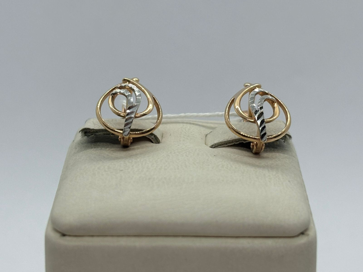 СБКМ585 СЕРЬГИ БЕЗ КАМНЯ (Au 585)