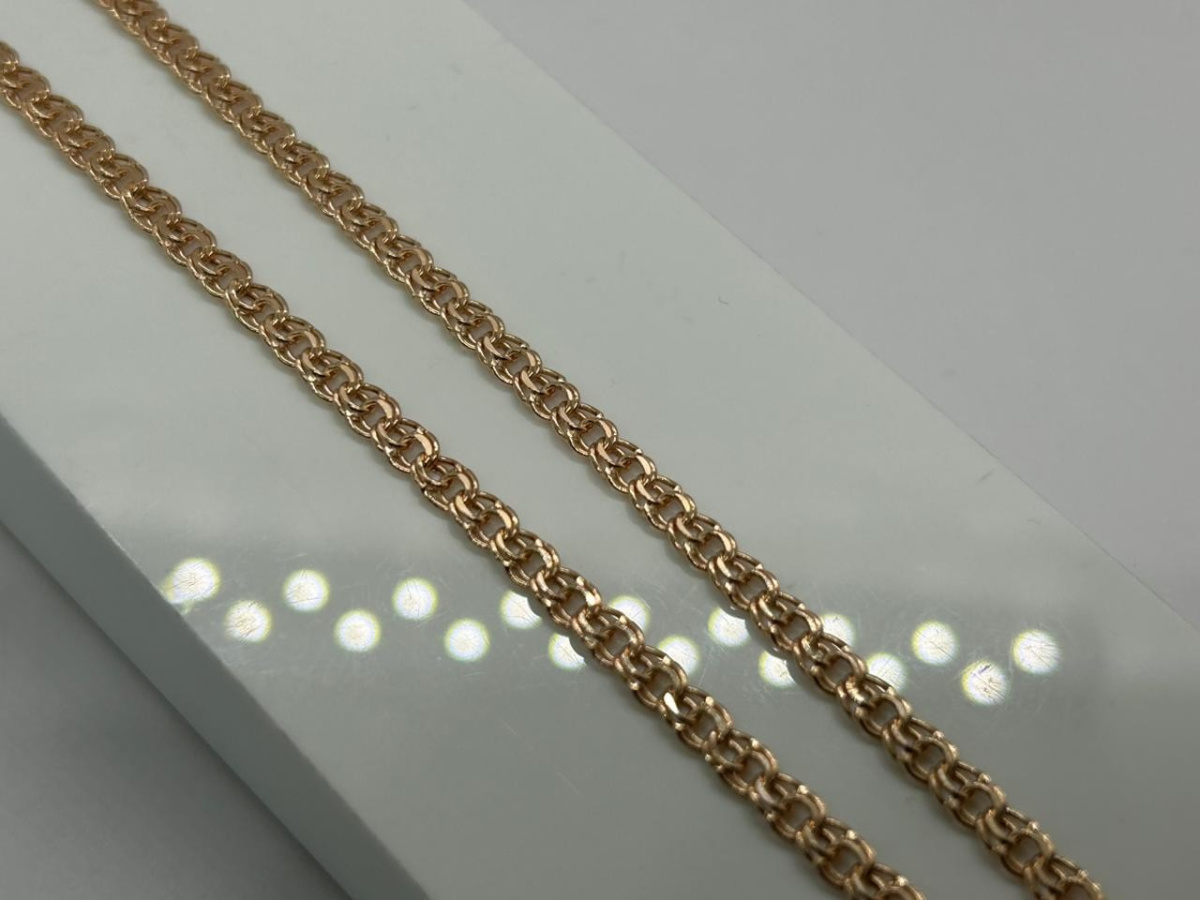 ЦЕПЬ ПУСТОТЕЛАЯ Бисмарк (Au 585)