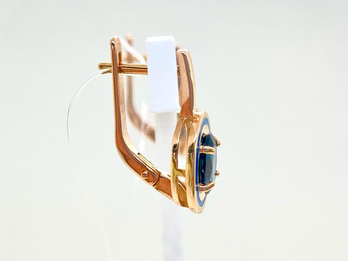 СЕРЬГИ С КАМНЕМ (Au 585)