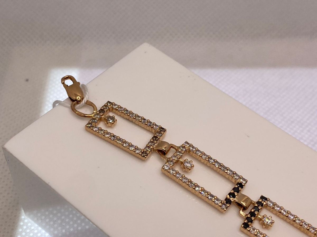 БРАСЛЕТ С КАМНЯМИ (Au 585)