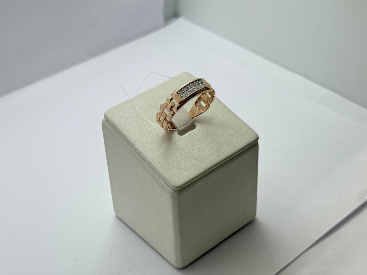 КОЛЬЦО С КАМНЯМИ (Au 585)