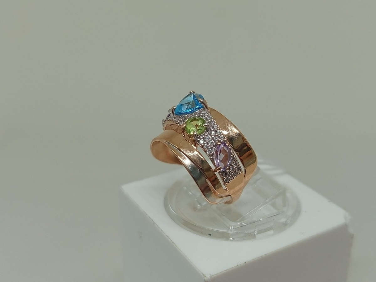 КОЛКМИ585 КОЛЬЦО С КАМНЯМИ (Au 585)