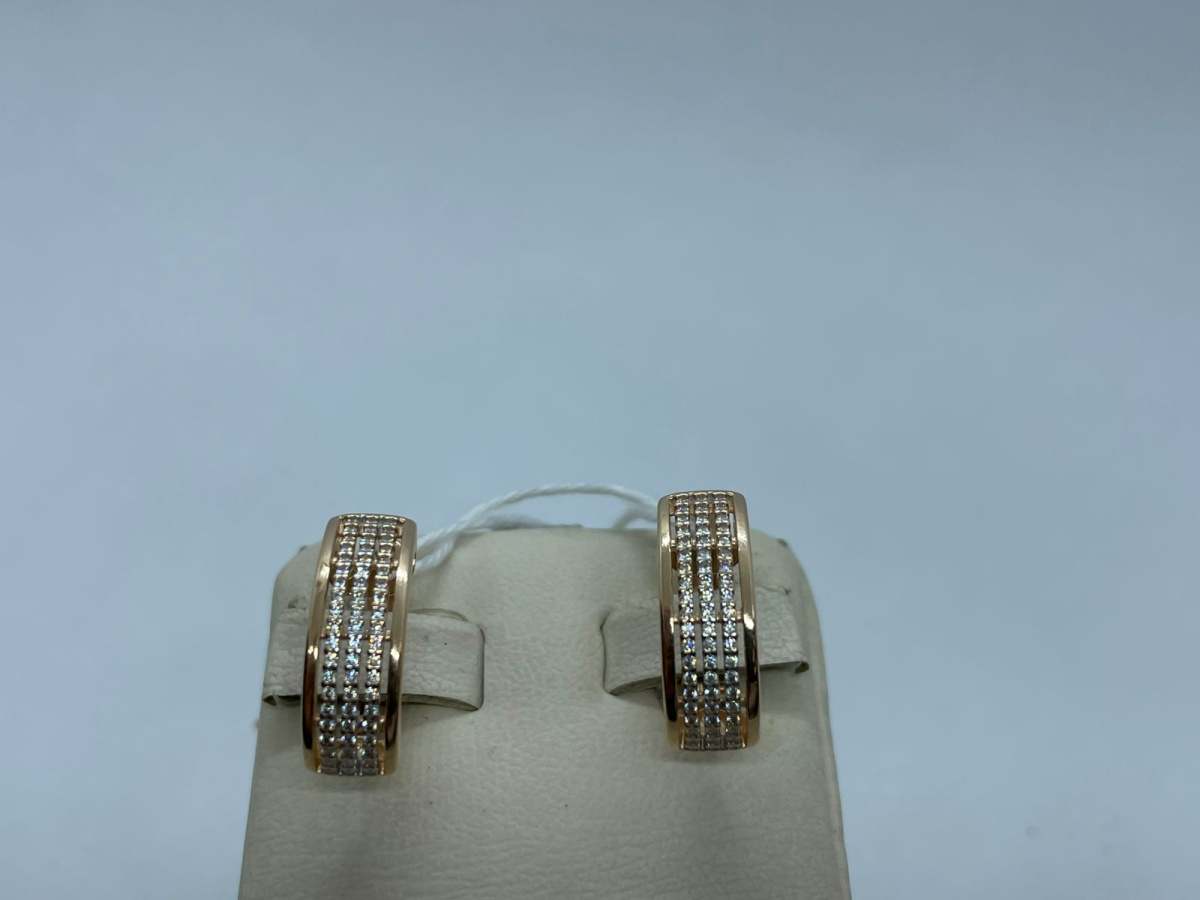 СКМИ585 СЕРЬГИ С КАМНЯМИ (Au 585)