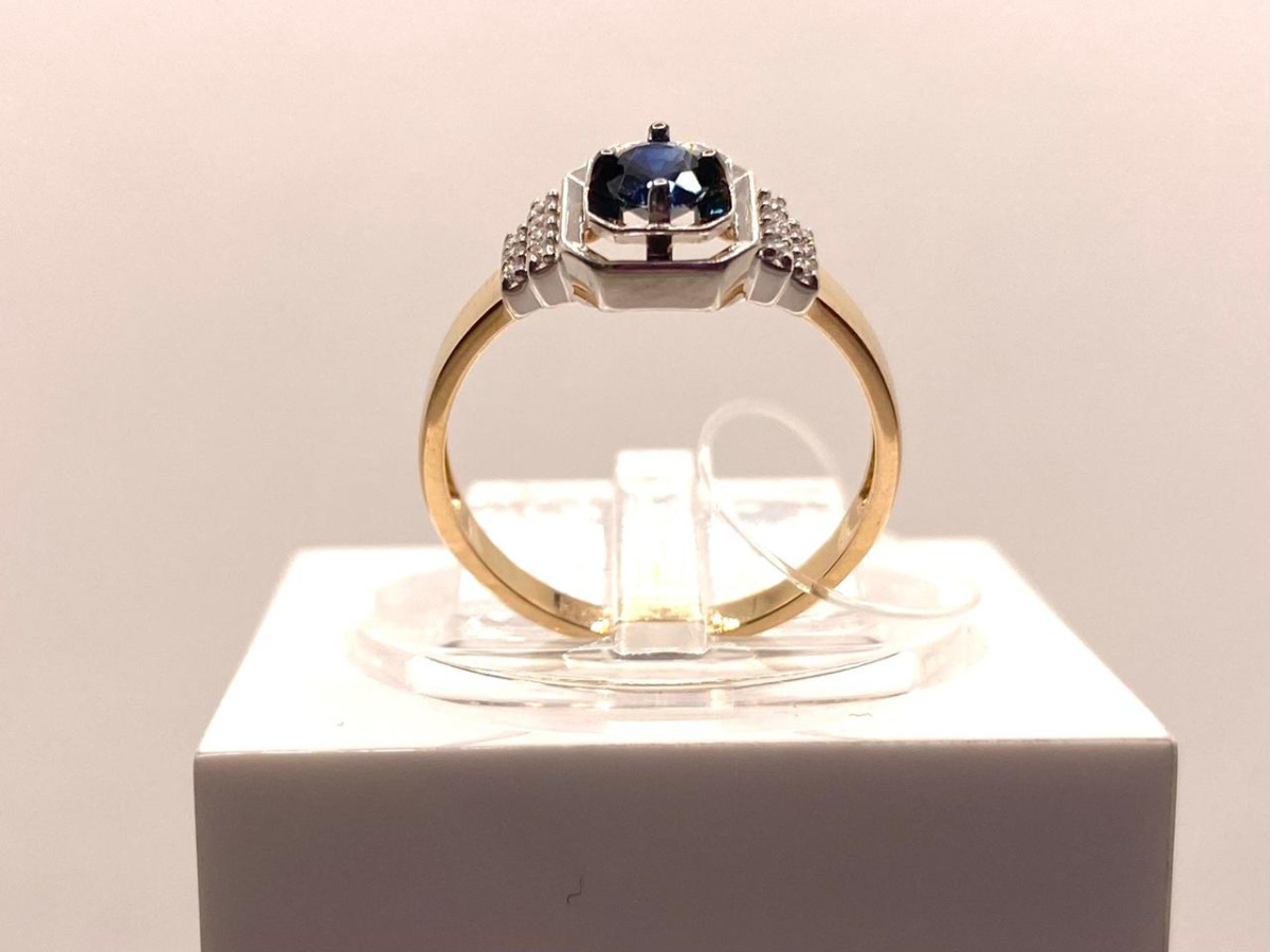 КОЛЬЦО Бриллиант, сапфир (Au 585)