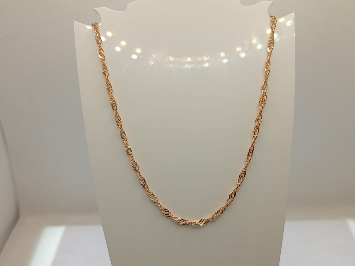 ЦЕПЬ ПУСТОТЕЛАЯ Сингапур (Au 585)