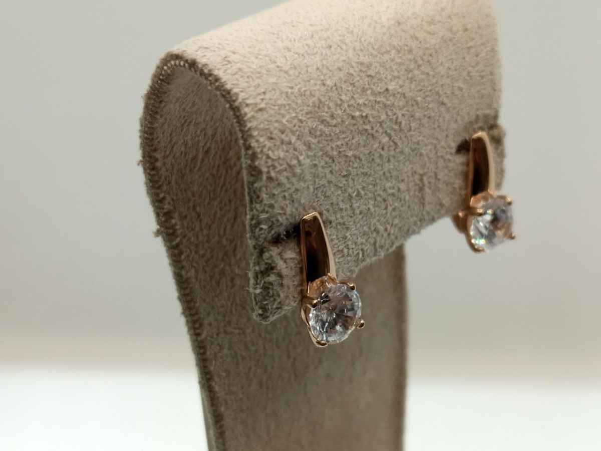 СЕРЬГИ С КАМНЕМ (Au 585)