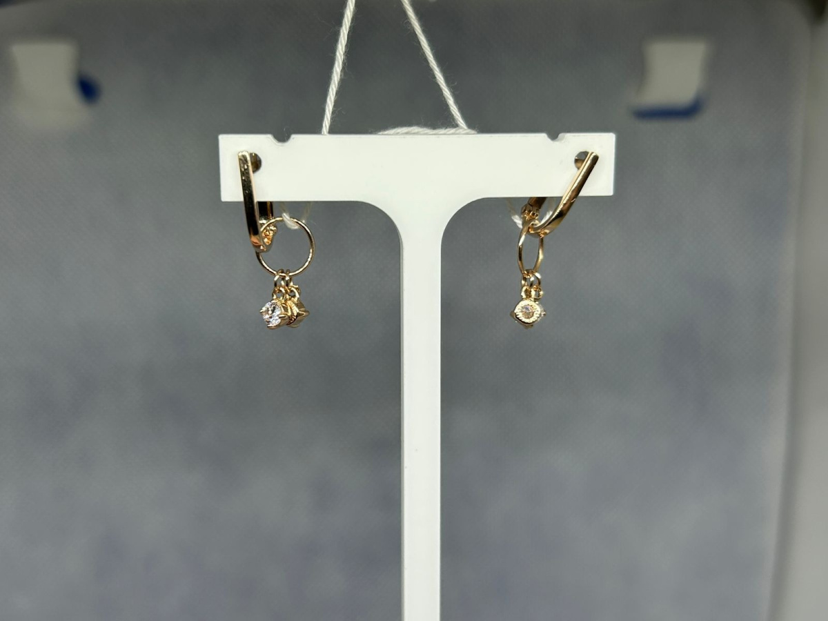 СЕРЬГИ С КАМНЯМИ (Au 585)