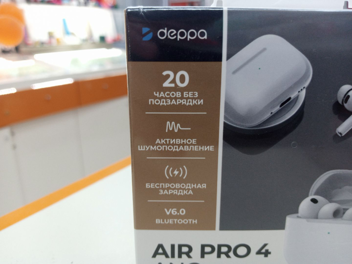Наушники беспроводные Deppa 44231 Air Pro 4 ANC