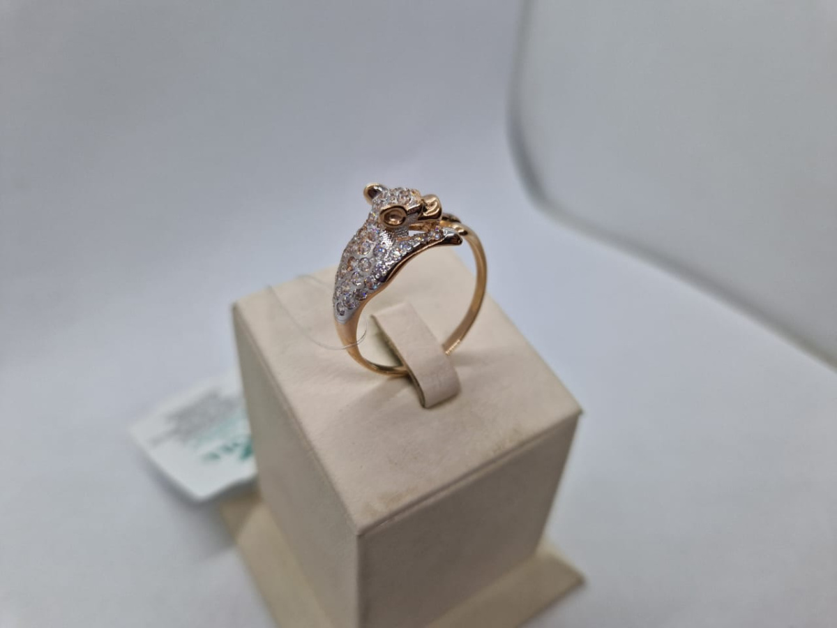 КОЛЬЦО С КАМНЯМИ (Au 585)