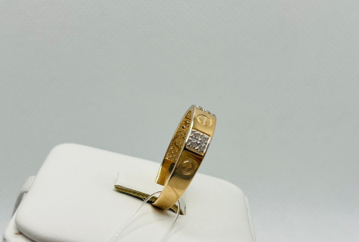 КОЛЬЦО С КАМНЯМИ (Au 585)