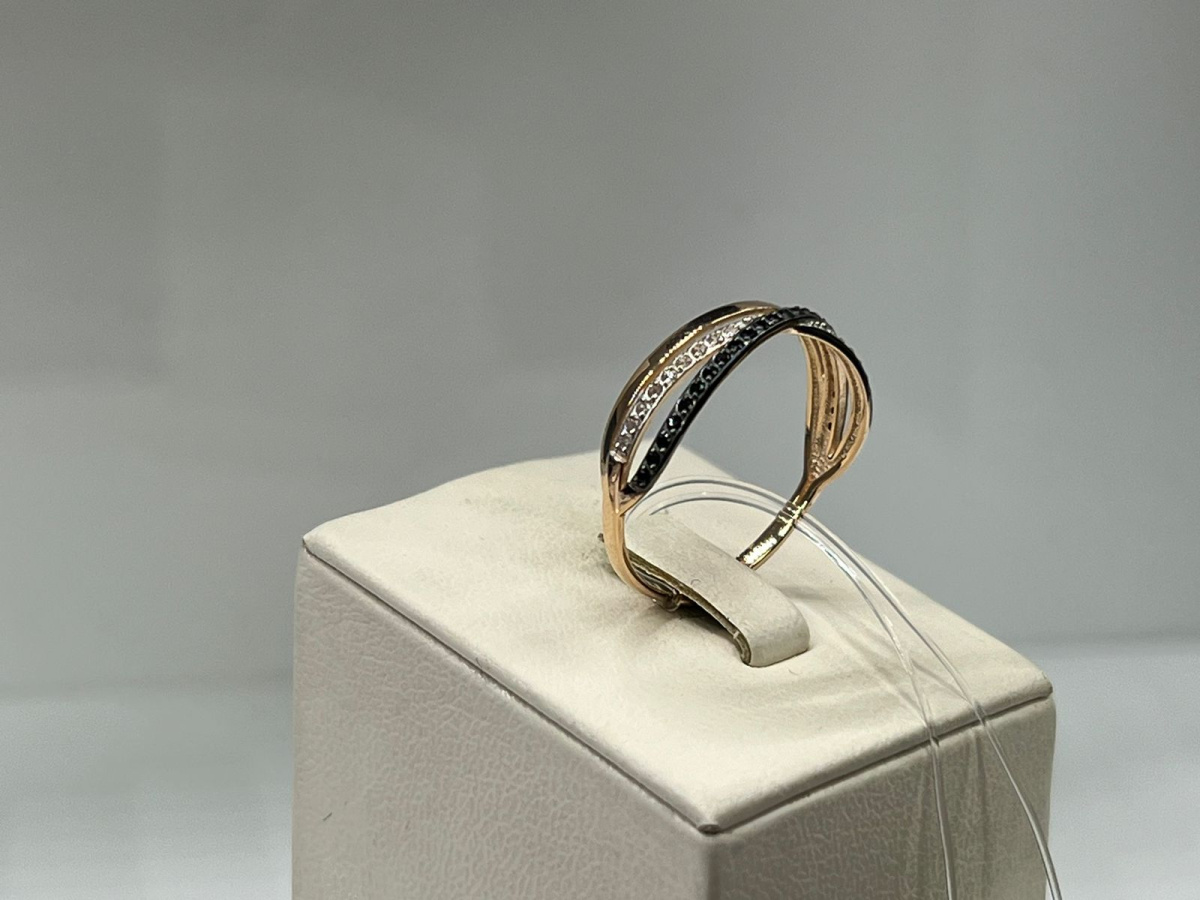 017883 КОЛЬЦО С  КАМНЯМИ (Au 585)