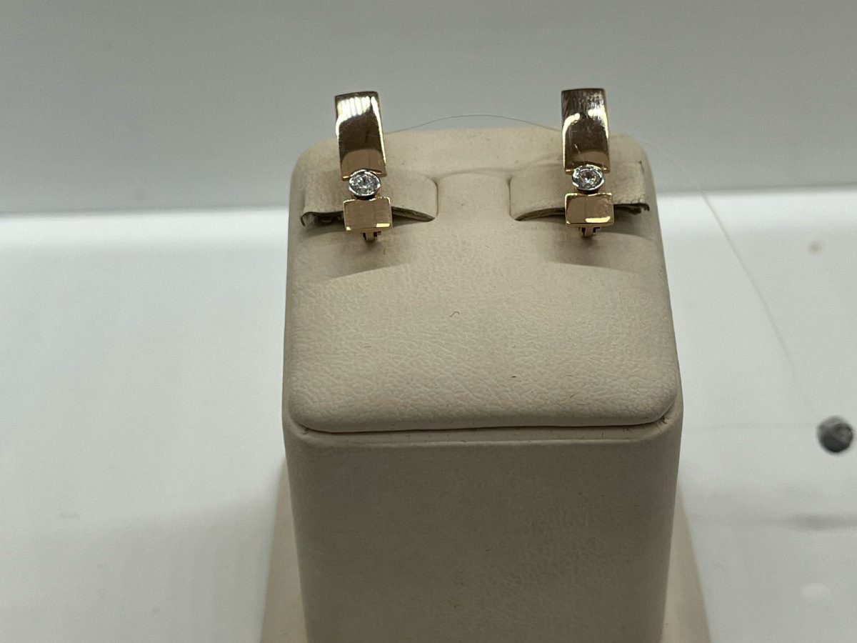 СЕРЬГИ С КАМНЕМ (Au 585)