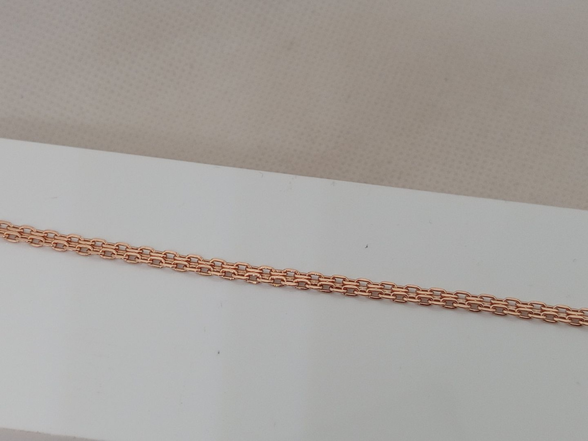 БРАСЛЕТ ПУСТОТЕЛЫЙ Ромб двойной (Au 585)