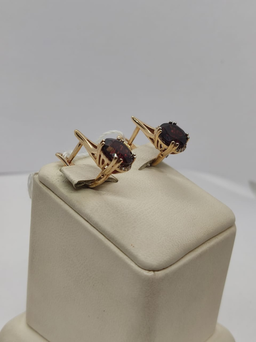 СКМИ585 СЕРЬГИ С КАМНЯМИ (Au 585)