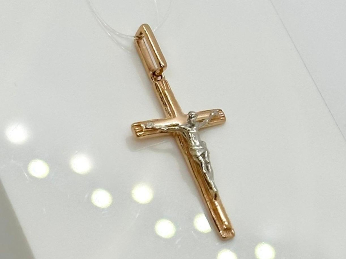 00-63-0131-00 ПОДВЕСКА КРЕСТ без камня (Au 585)