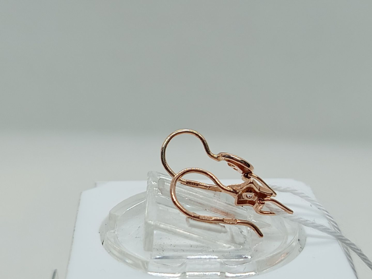 СКМ585 СЕРЬГИ С КАМНЕМ (Au 585)