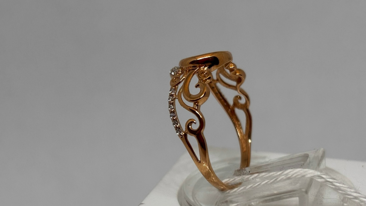 КОЛЬЦО С КАМНЯМИ (Au 585)