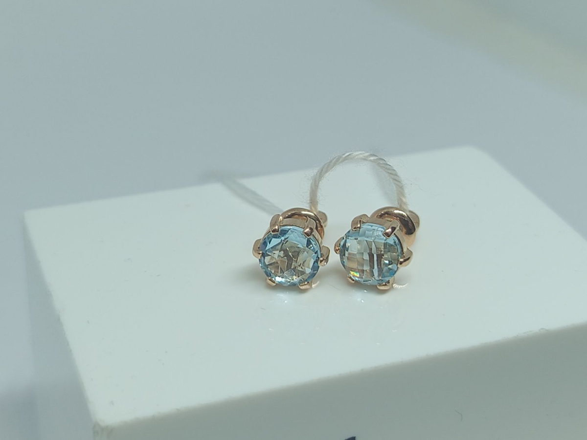 СЕРЬГИ С КАМНЕМ (Au 585)