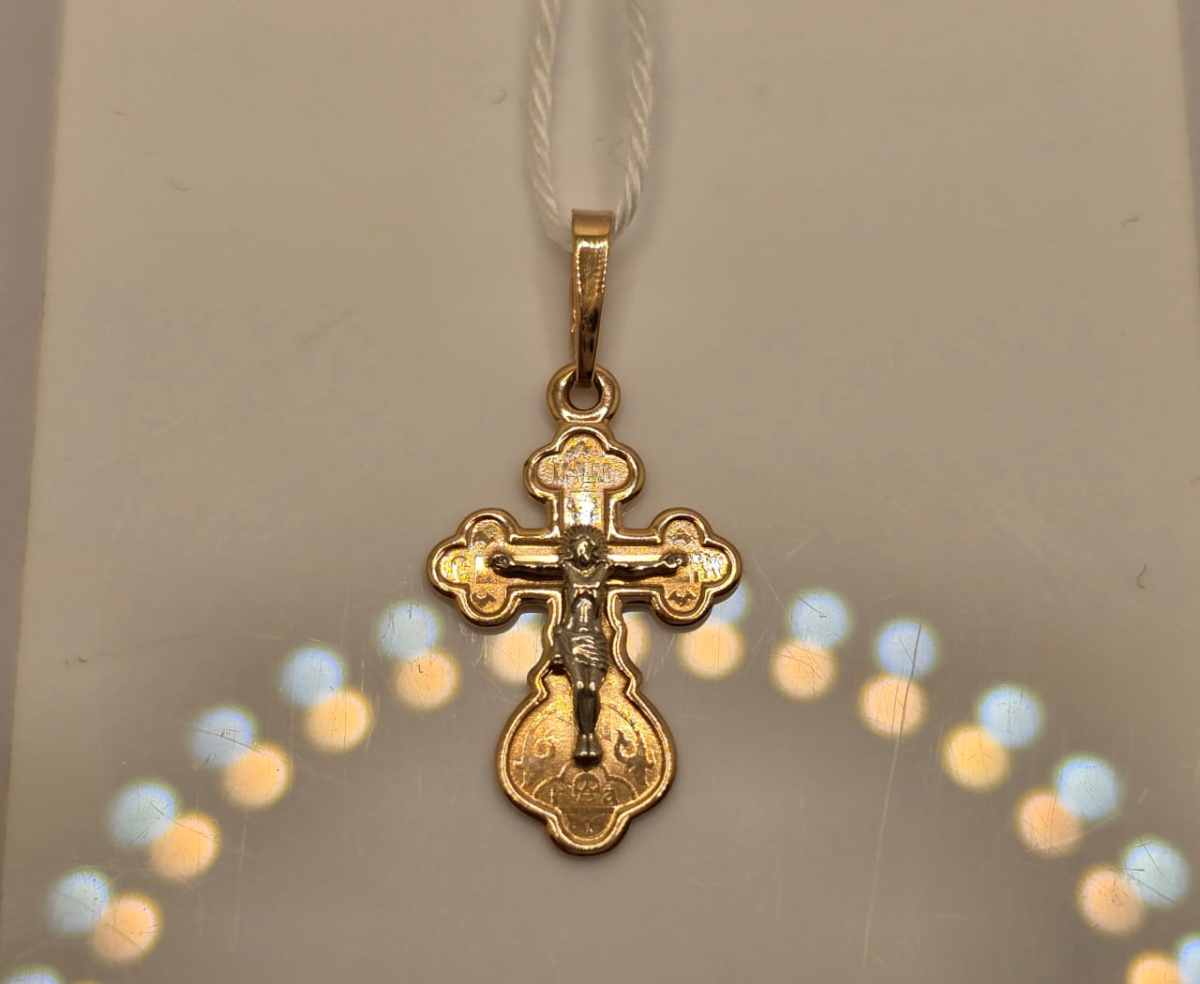 ПОДКБК585 ПОДВЕСКА КРЕСТ БЕЗ КАМНЯ (Au 585)