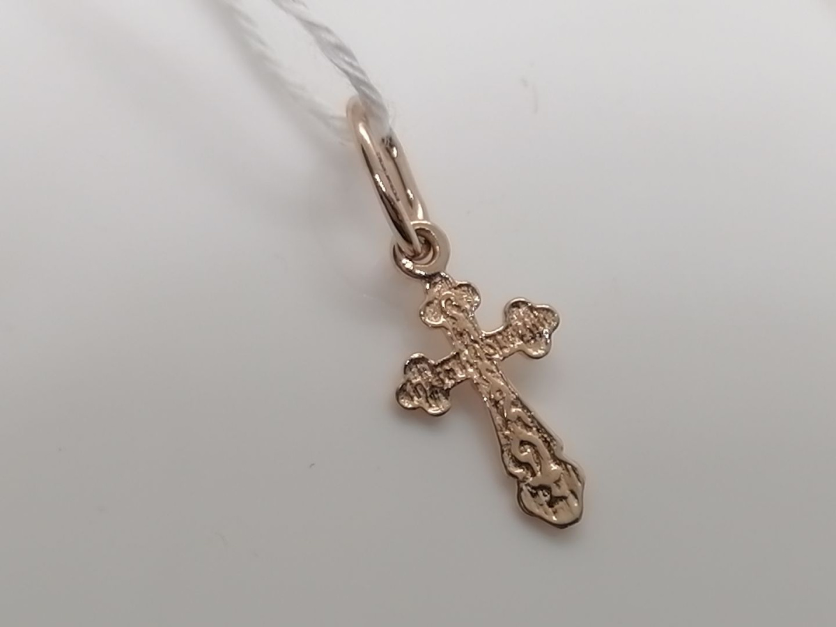 ПОДКБК585 ПОДВЕСКА КРЕСТ БЕЗ КАМНЯ (Au 585)