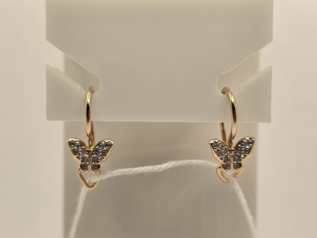 СКМИ585 СЕРЬГИ С КАМНЯМИ (Au 585)