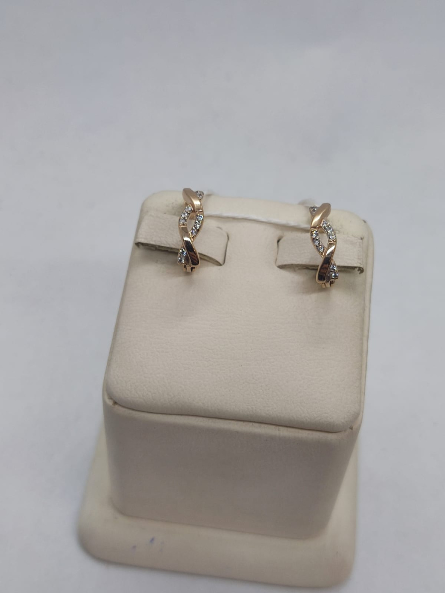 СКМИ585 СЕРЬГИ С КАМНЯМИ (Au 585)