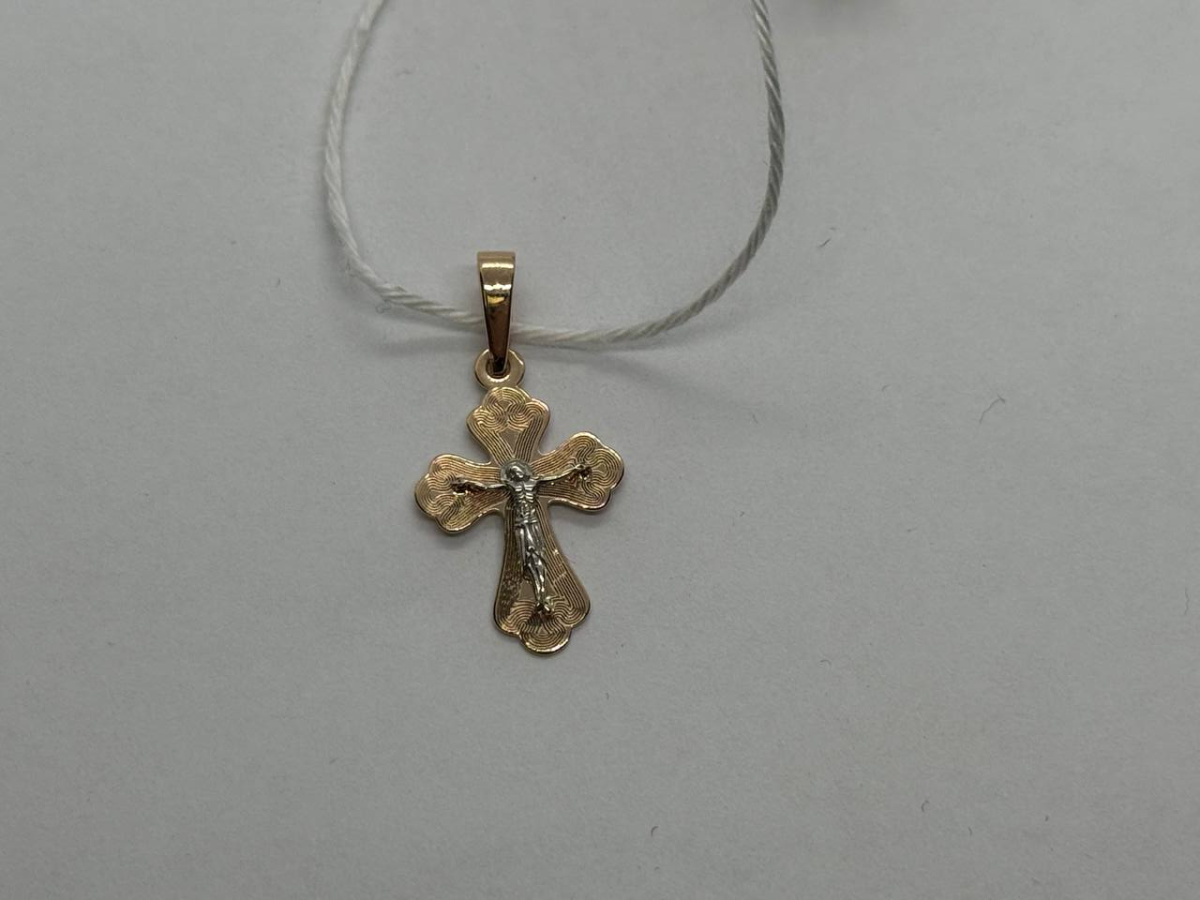ПОДКБК585 ПОДВЕСКА КРЕСТ БЕЗ КАМНЯ (Au 585)