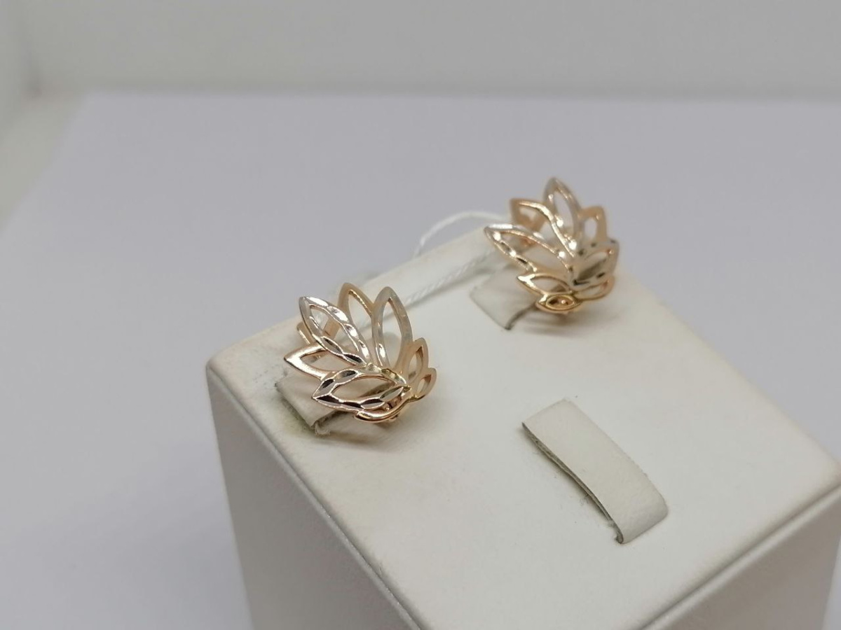 СБКМ585 СЕРЬГИ БЕЗ КАМНЯ (Au 585)