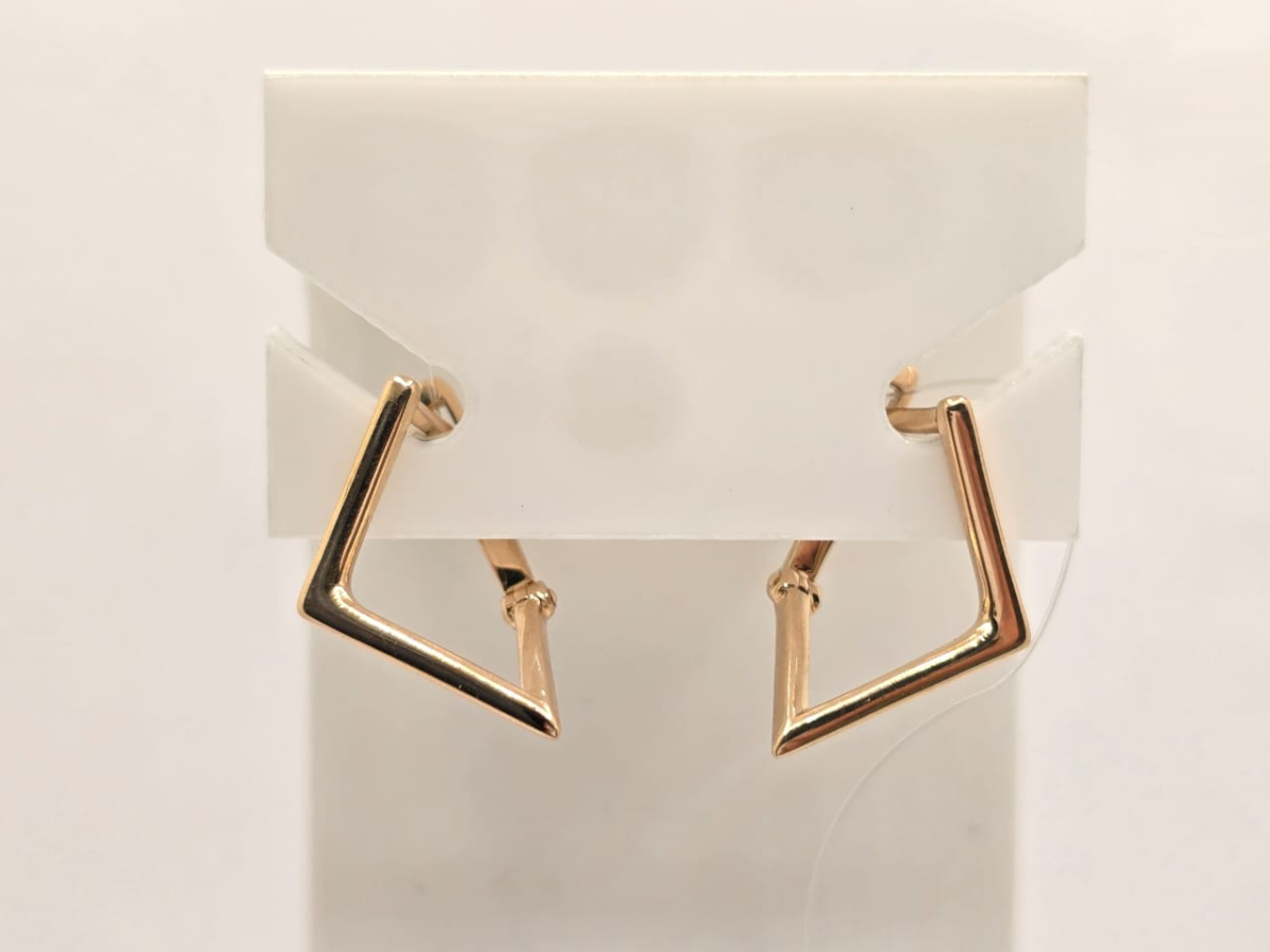 С10013920 СЕРЬГИ БЕЗ КАМНЯ (Au 585)