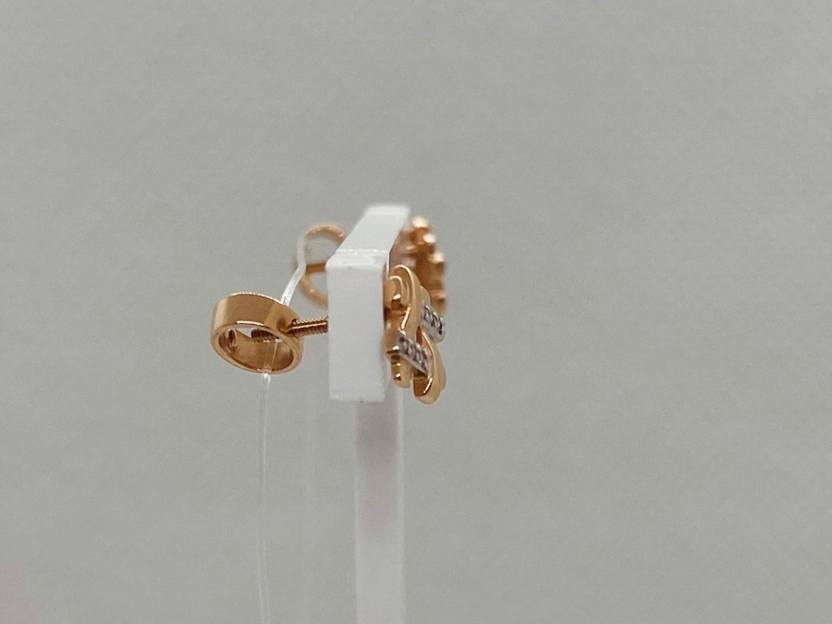 СЕРЬГИ ПУСЕТЫ с камнями (Au 585)