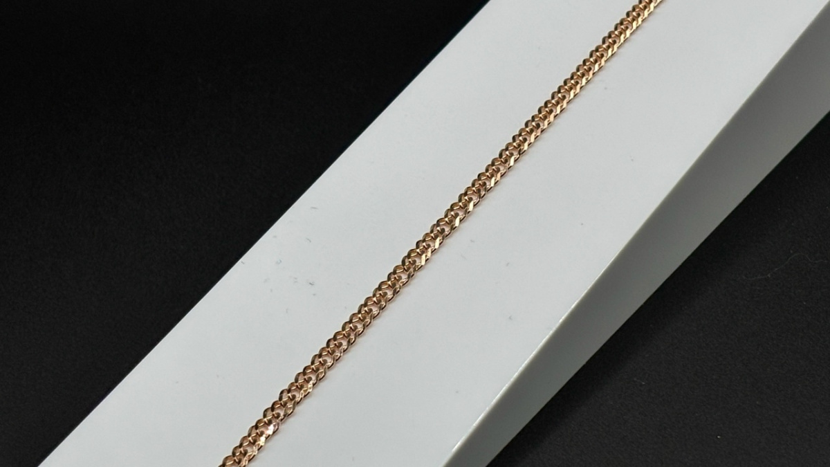 БРАСЛЕТ ПОЛНОВЕСНЫЙ Ромб двойной (Au 585)