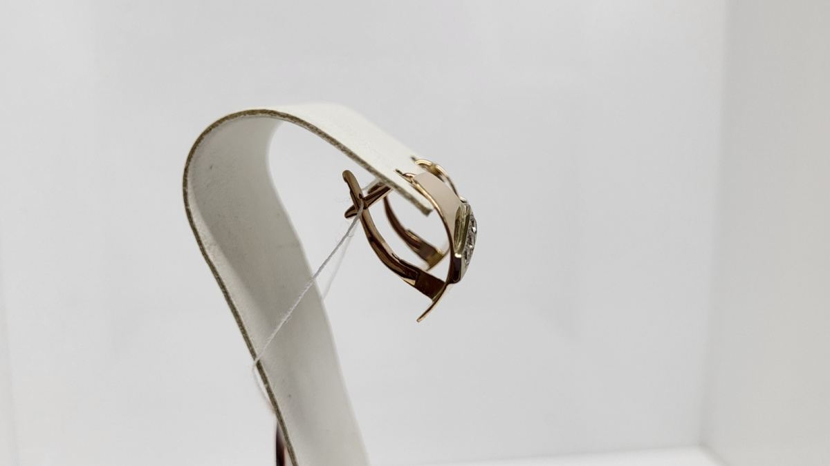 СКМИ583 СЕРЬГИ С КАМНЯМИ (Au 583)