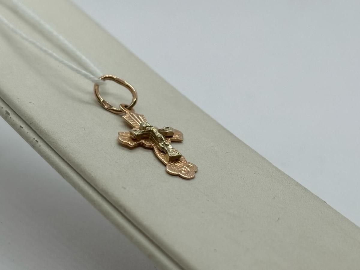 ПОДКБК585 ПОДВЕСКА КРЕСТ БЕЗ КАМНЯ (Au 585)