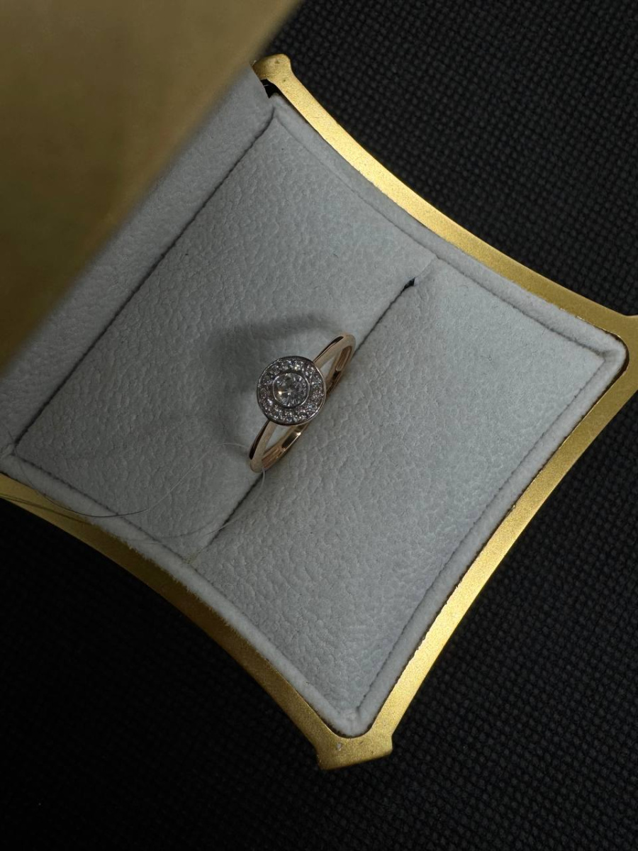 КОЛЬЦО С КАМНЯМИ (Au 585)