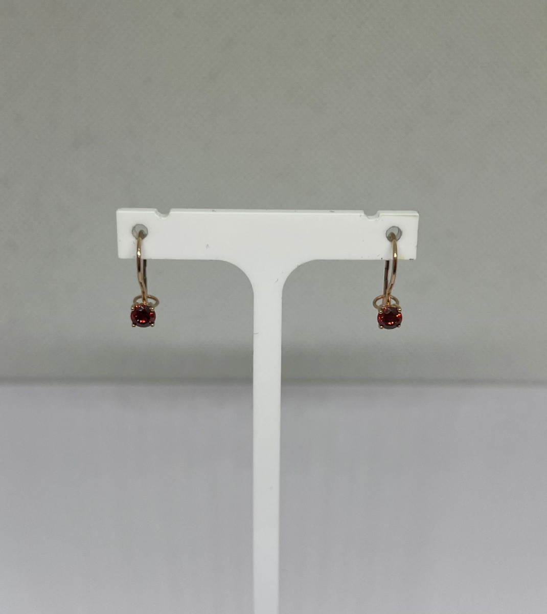 СКМ585 СЕРЬГИ С КАМНЕМ (Au 585)